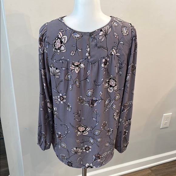 Loft Small Floral Print Women's Top - Purple - Picture 6 of 9